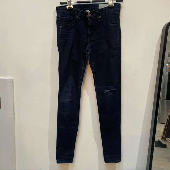 rag & bone Women's High Rise Jeans - Dark Blue - Picture 1 of 6